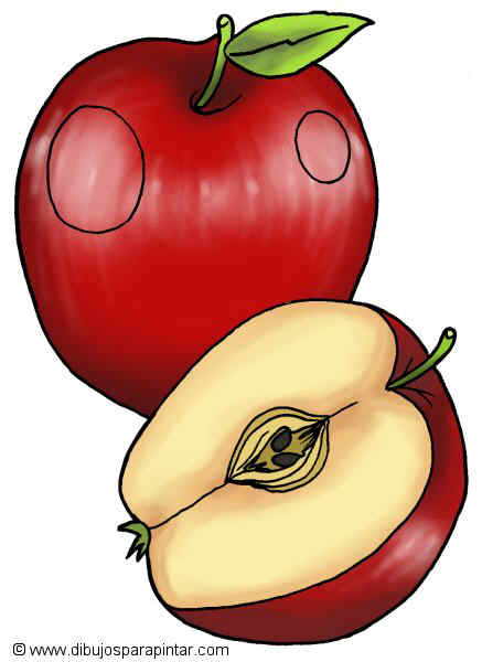 dibujo grande de manzana