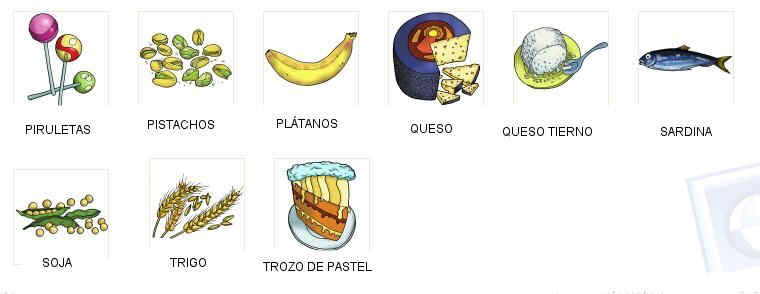 dibujos de alimentos coloreados