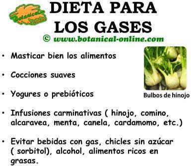 dieta para los gases