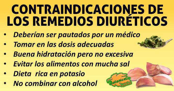 contraindicaciones de los remedios diureticos