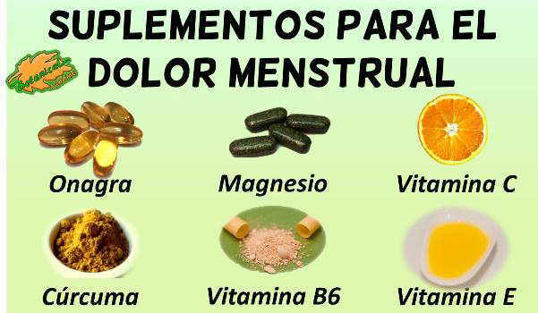 suplementos vitaminas minerales dolor menstrual de ovarios regla periodo