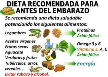 alimentos, suplementos y nutrientes recomendados para quedarse embarazada