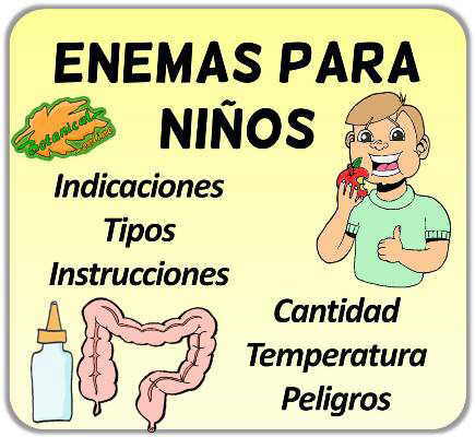 enemas o lavativas para niños