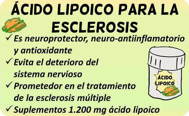 propiedades medicinales y beneficios suplemento acido lipoico para la esclerosis múltiple