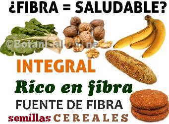 alimentos integrales con fibra, con beneficiosos? tienen propiedades?