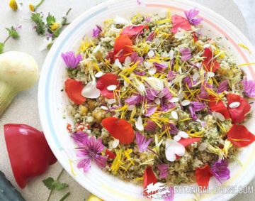 ensalada flores comestibles