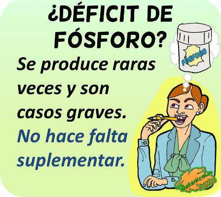 fosforo deficit falta carencia