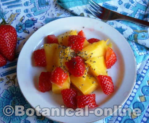 foto mango con fresas