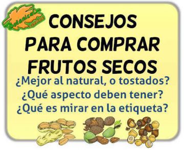 como comprar frutos secos natural tostados aspecto etiqueta