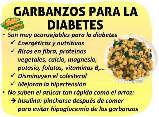 propiedades de los garbanzos para la diabetes, hipoglucemia de los garbanzos, insulina, nutrientes, hidratos de carbono, carga indice glucemico