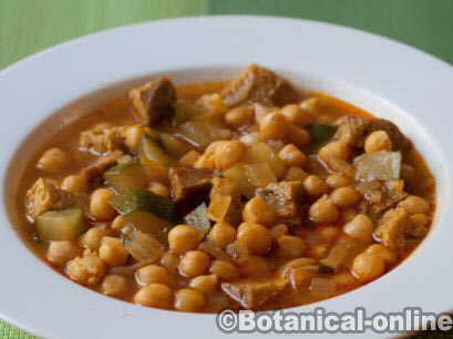 garbanzos con seitán