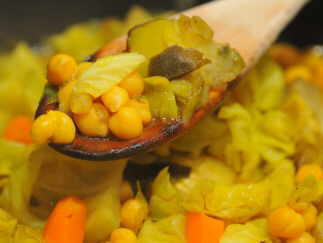 garbanzos con verduras