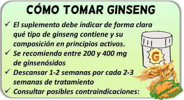 como tomar suplementos de ginseng