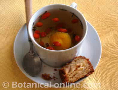 infusion con bayas goji