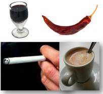 cafe tabaco alcohol irritantes para el intestino