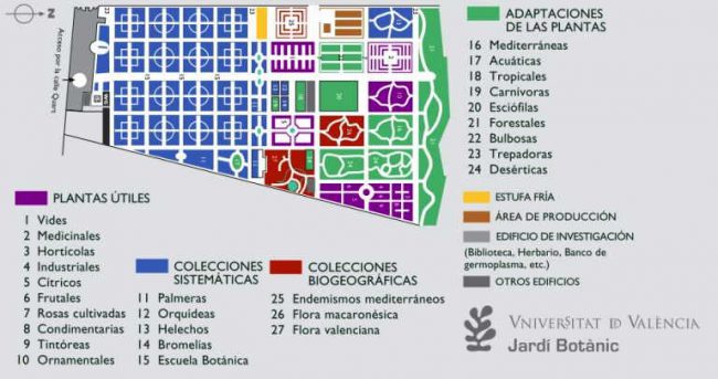 jardin botanico valencia mapa