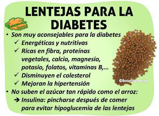 propiedades de las lentejas para la diabetes, hipoglucemia de las lentejas, insulina, nutrientes, hidratos de carbono, carga indice glucemico