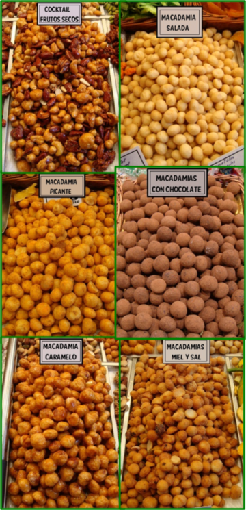 nueces de macadamia en mercado