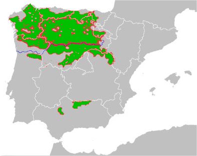 Mapa lobo ibérico