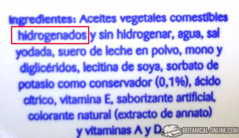 margarina grasas trans etiqueta