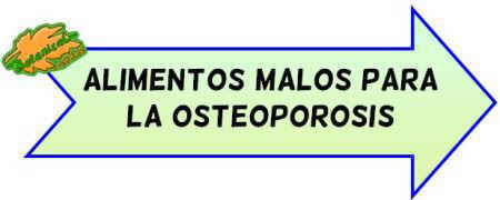 alimentos malos osteoporosis