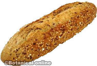 barra de pan integral de semillas