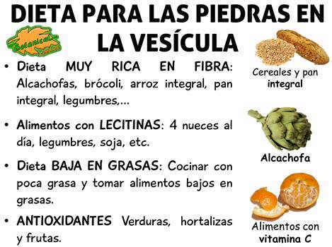 dieta y alimentacion para eliminar piedras o calculos vesicula biliar, alimentos