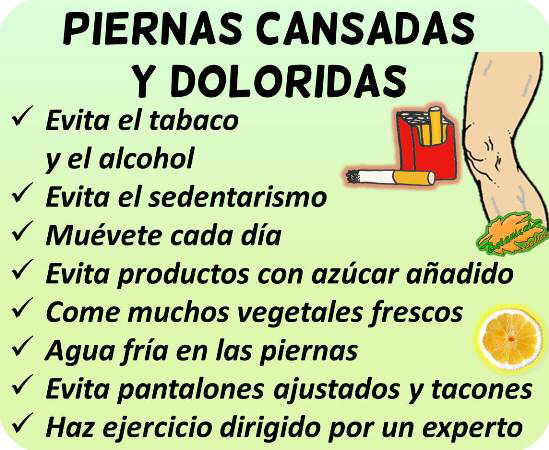 remedios para mejorar las piernas cansadas y doloridas