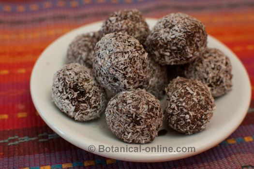 trufas de chocolate cacao y coco