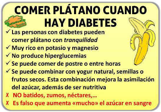 propiedades platano para diabeticos diabetes azucar