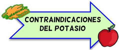 contraindicaciones del potasio