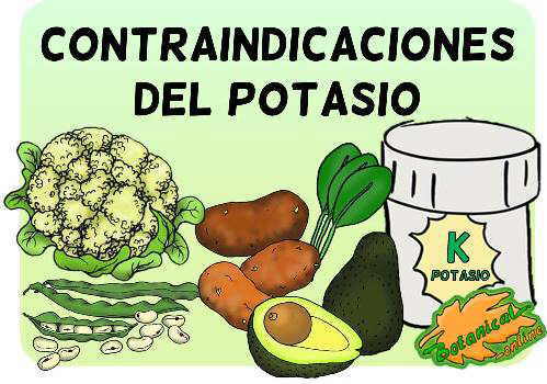 contraindicaciones del mineral potasio