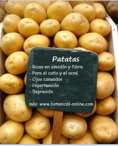 propirdades de las patatas