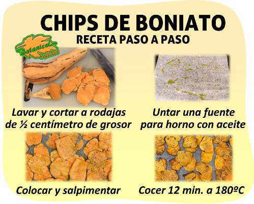 receta facil paso a paso chips de boniato camote patata dulce al horno