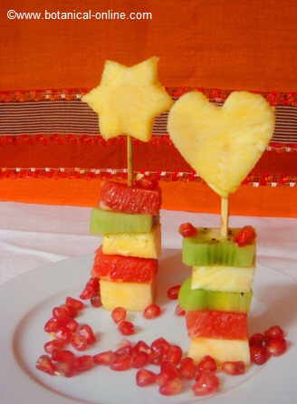 Brochetas de fruta