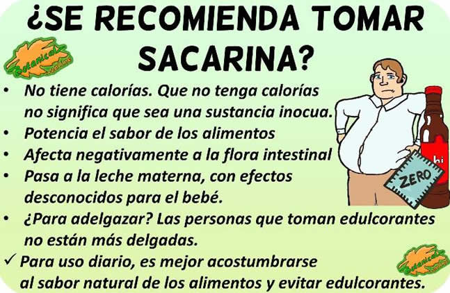 sacarina azucar problemas diabetes 