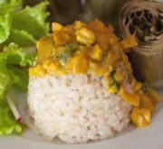 arroz integral con curry