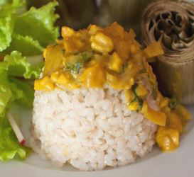 arroz con salsa