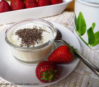 Fotografía de yogur con fresas