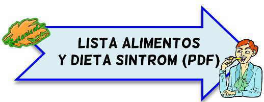 lista alimentos sintrom