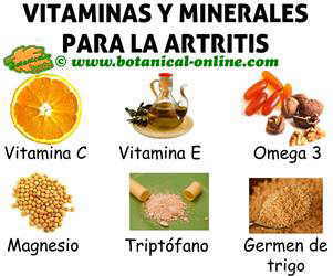 suplementos para la artritis de vitaminas y minerales