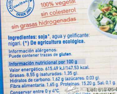 etiqueta tofu ecologico