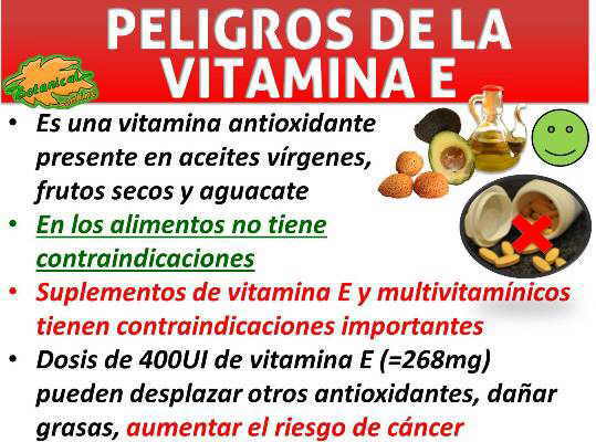 toxicidad vitamina e peligros suplementos multivitaminicos 