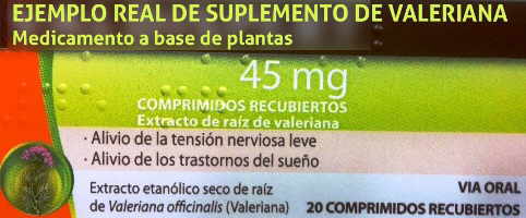 valeriana suplemento medicamento