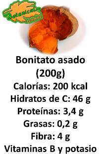 valor nutricional boniato