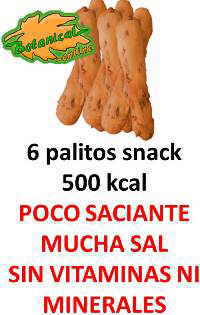 valor nutricional snacks salados como palitos