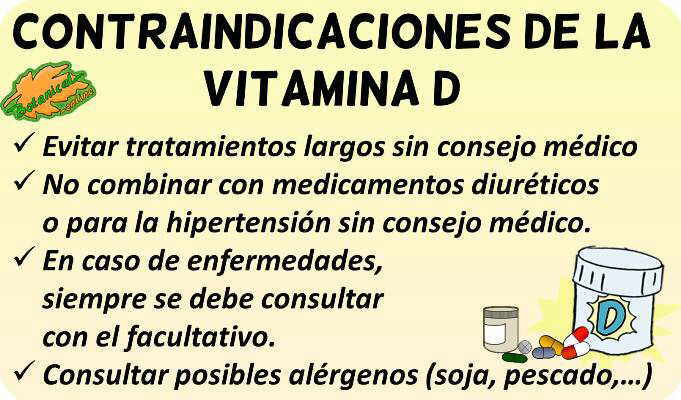 vitamina d contraindicaciones