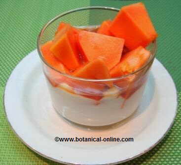 Yogur con papaya